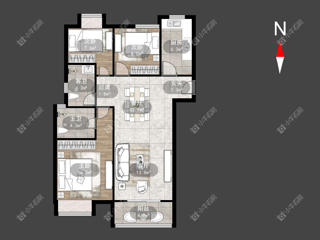 中海凤凰熙岸房源户型图 常州中海凤凰熙岸在租房源户型图_小牛看房
