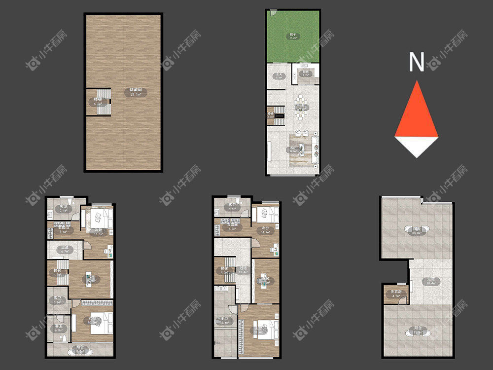 常州招商花园城别墅区在租房源户型图_小牛看房