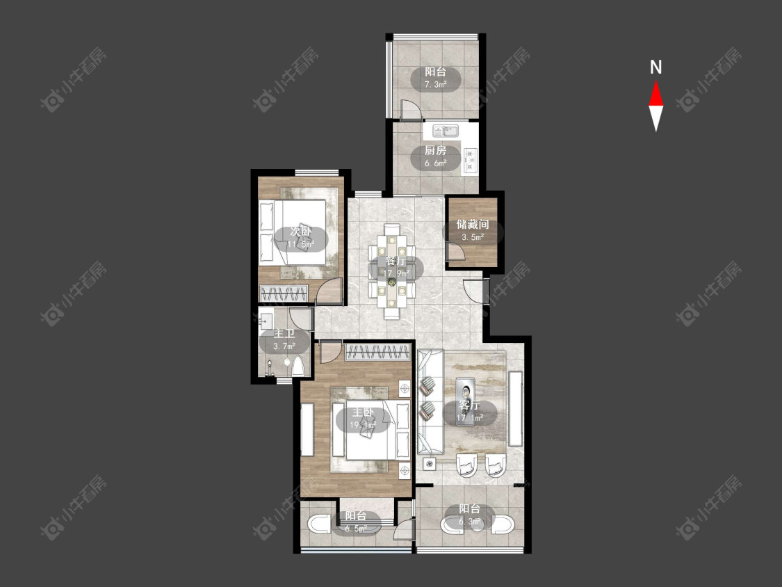 常州虹亚亲亲家园一期在售二手房源户型图_小牛看房