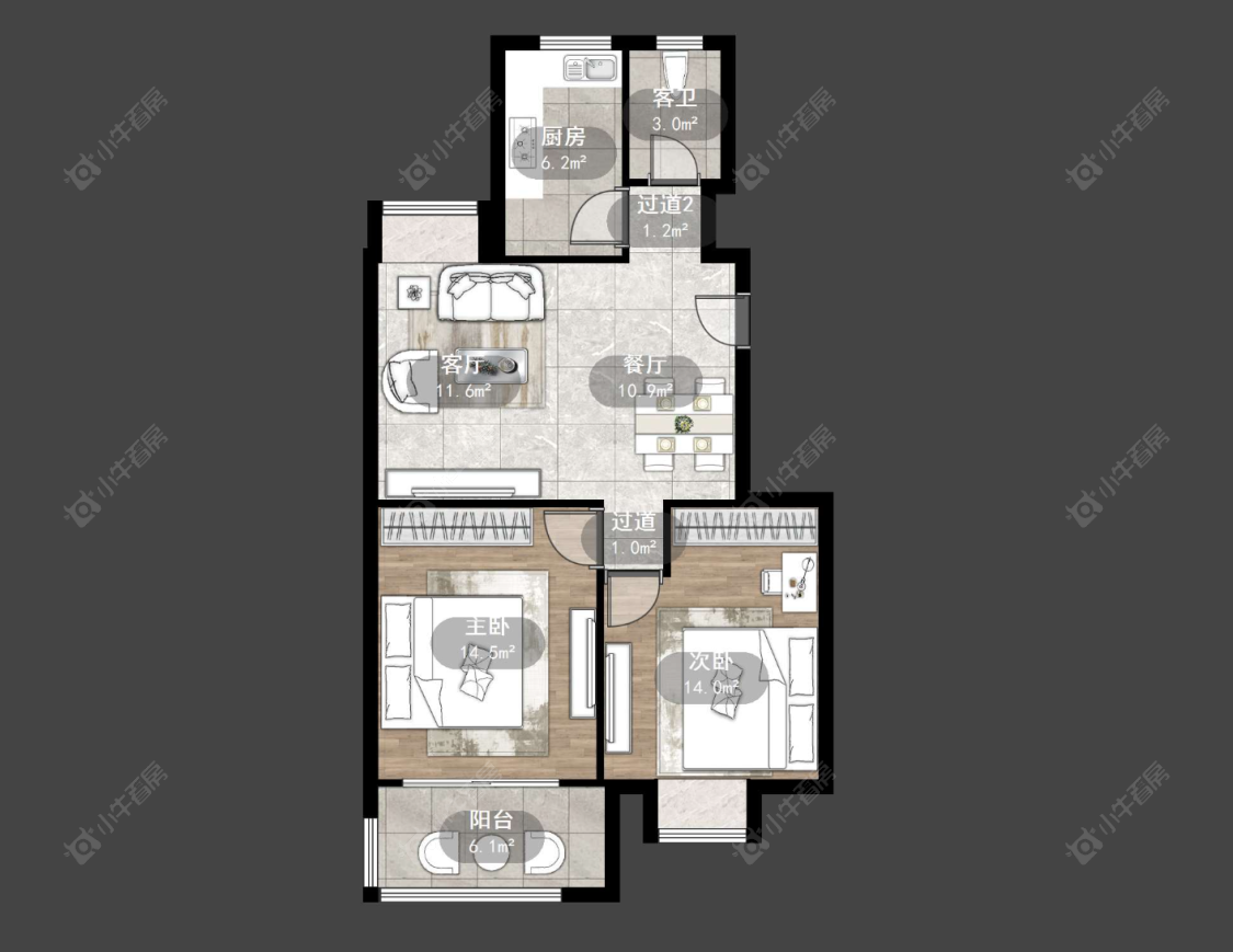 常州藏龙苑西区在售二手房源户型图_小牛看房
