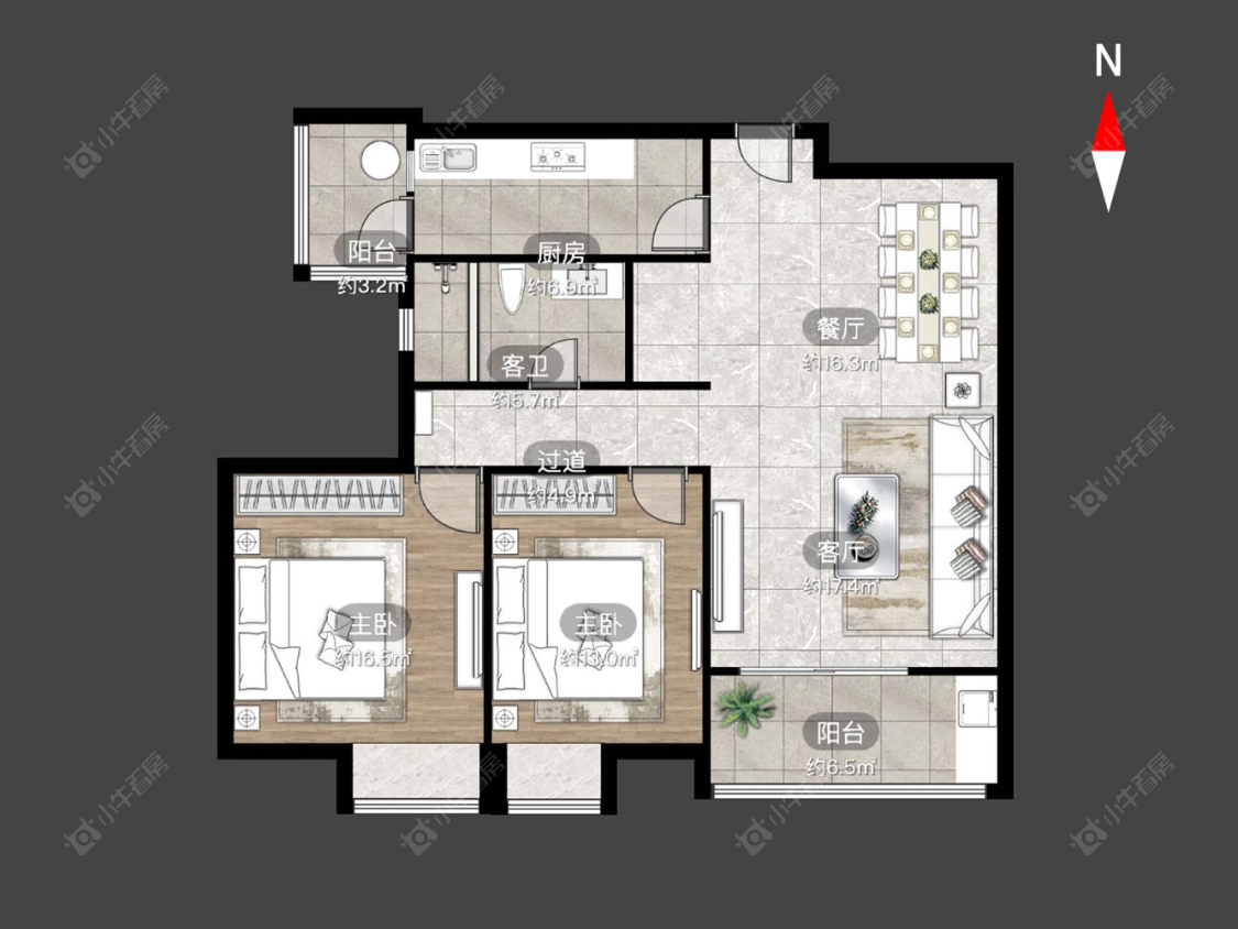 常州彩虹城在售二手房源户型图_小牛看房