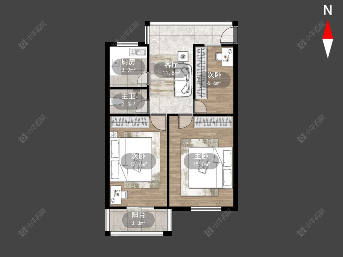 荷花池房源户型图 常州荷花池在售二手房源户型图_小牛看房