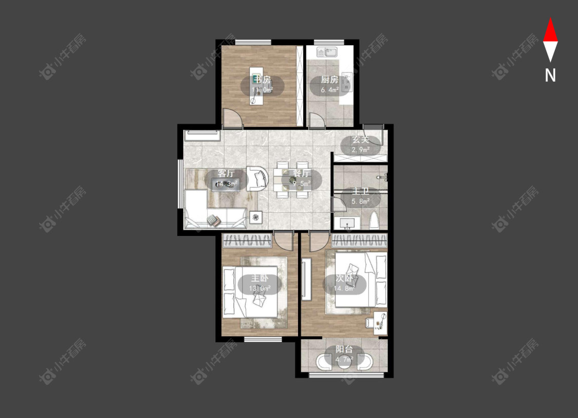 常州元丰苑一期在售二手房源户型图_小牛看房