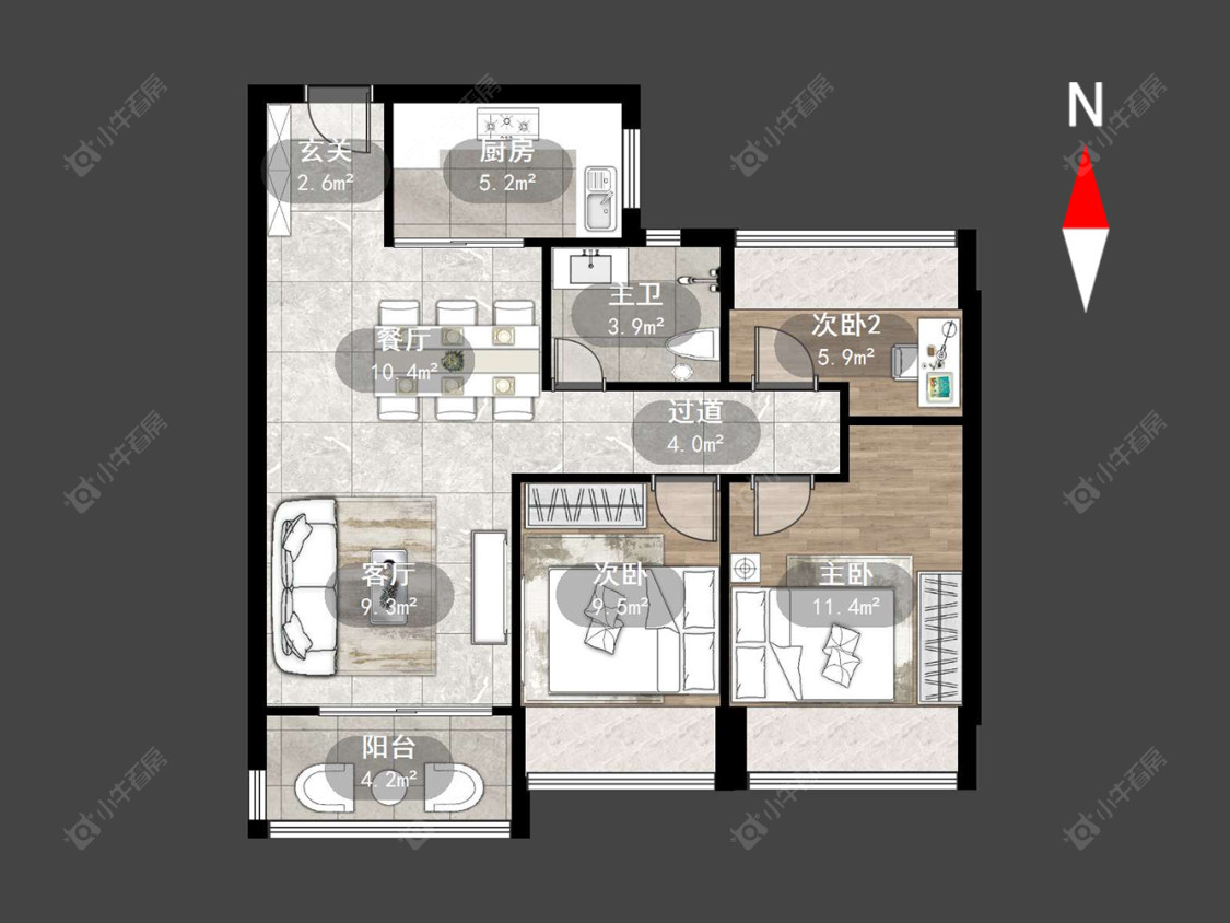 蓝光晶曜房源户型图 常州蓝光晶曜在售二手房源户型图_小牛看房