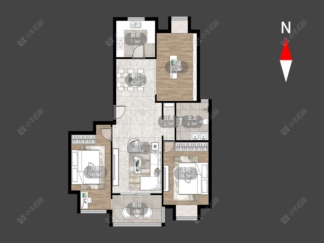 府翰苑东区房源户型图 常州府翰苑东区在售二手房源户型图_小牛看房