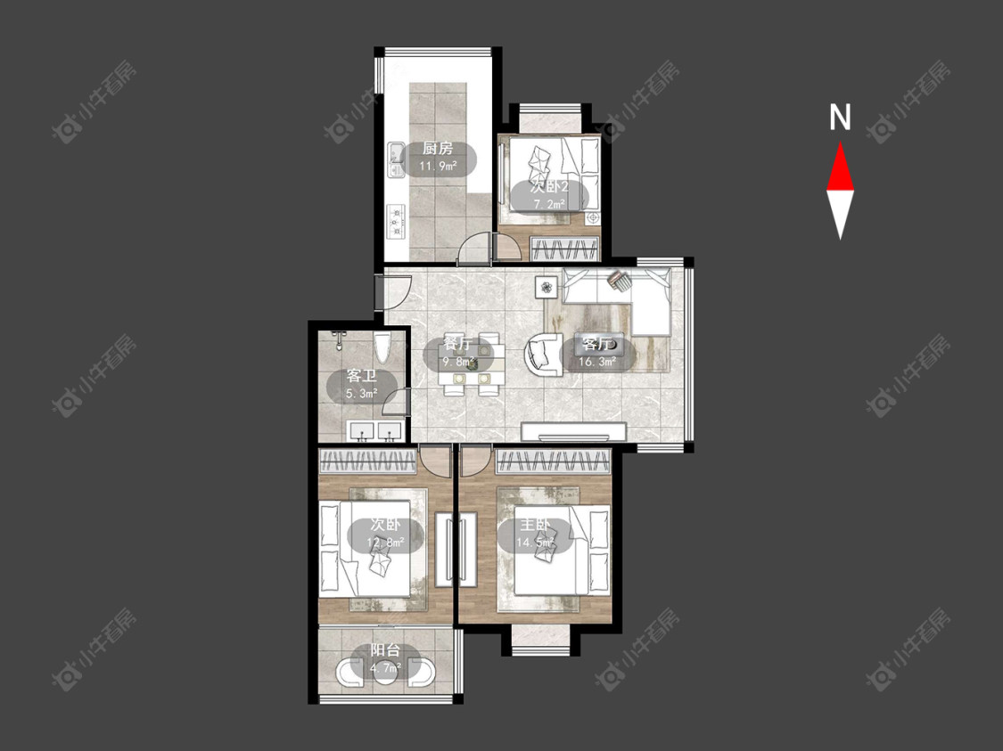 常州金禧园(钟楼)在售二手房源户型图_小牛看房
