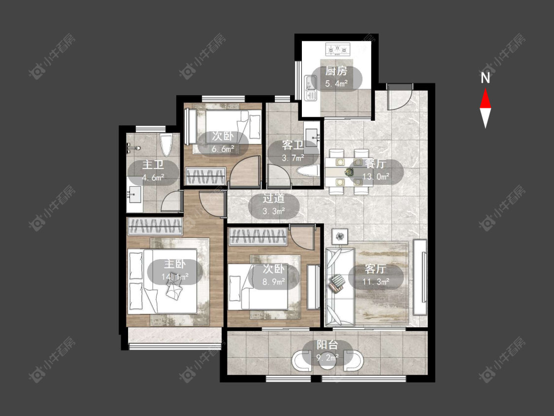 常州新城萃隽在售二手房源户型图_小牛看房