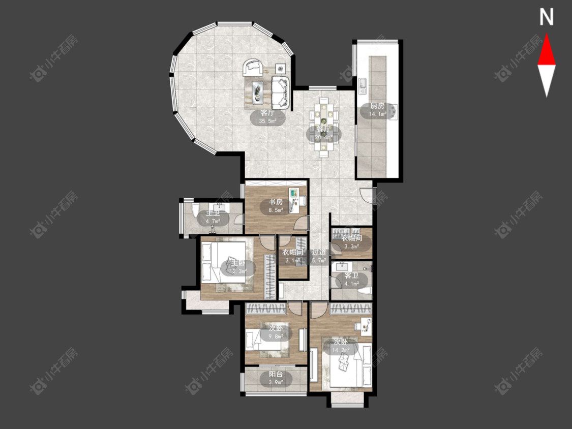 鹏欣丽都房源户型图 常州鹏欣丽都在售二手房源户型图_小牛看房
