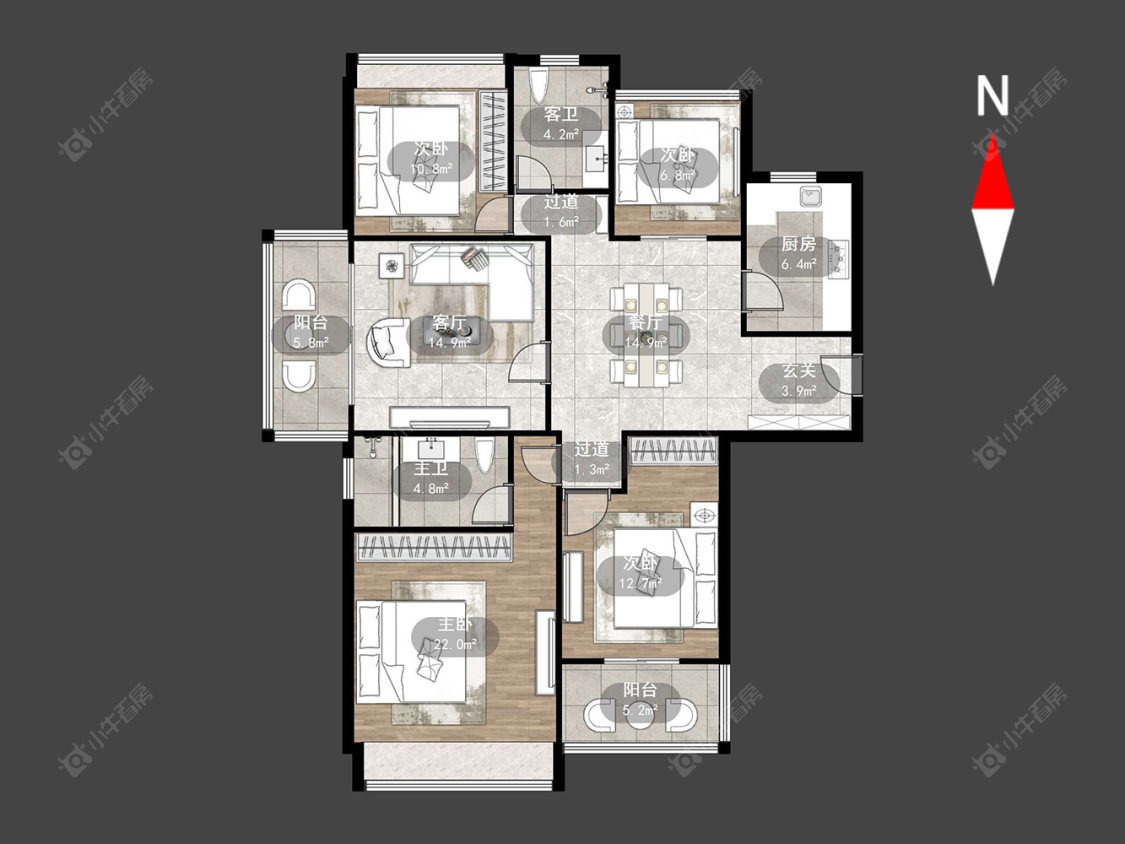 常州御城在售二手房源户型图_小牛看房