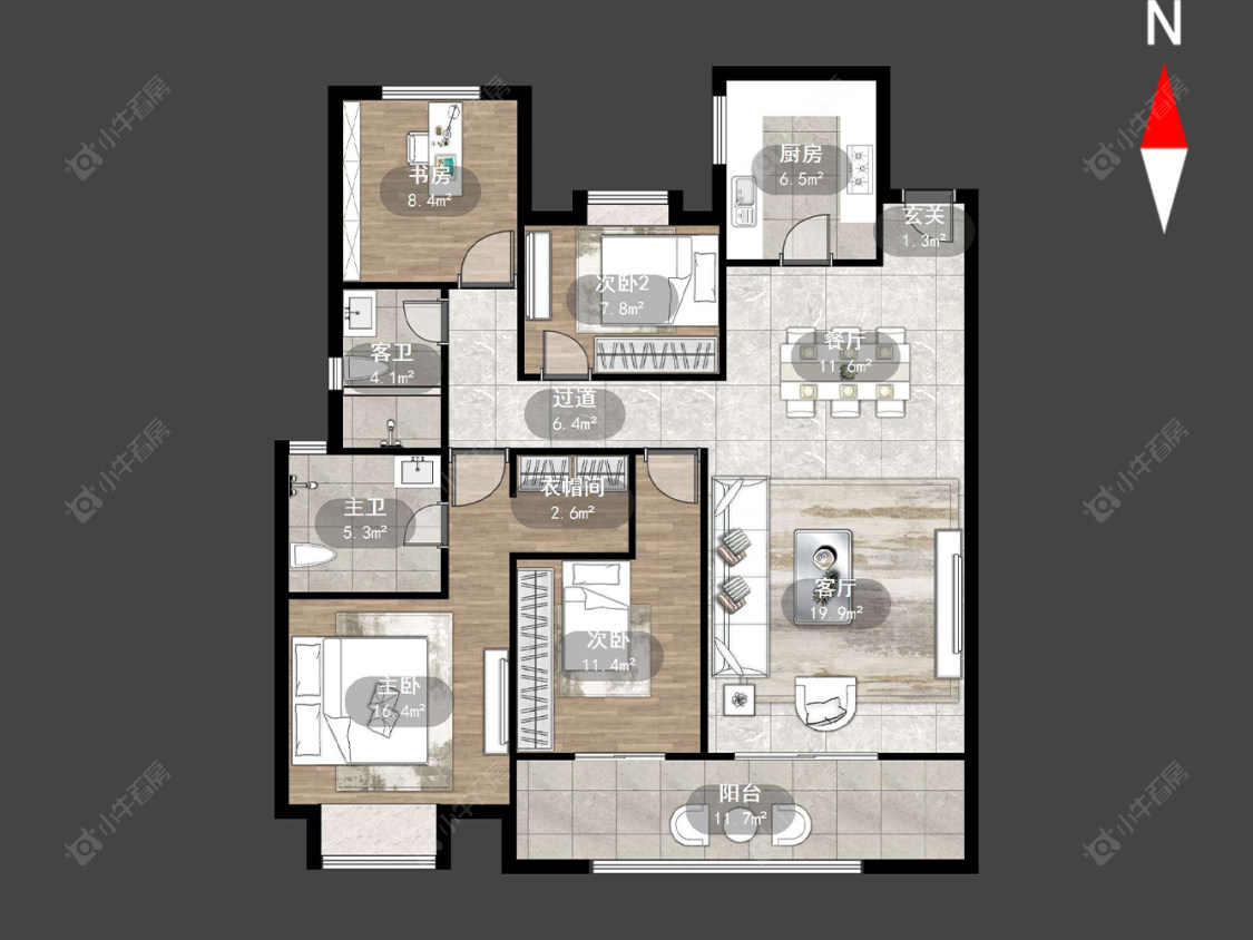 常州吾悦广场(天宁)在售二手房源户型图_小牛看房