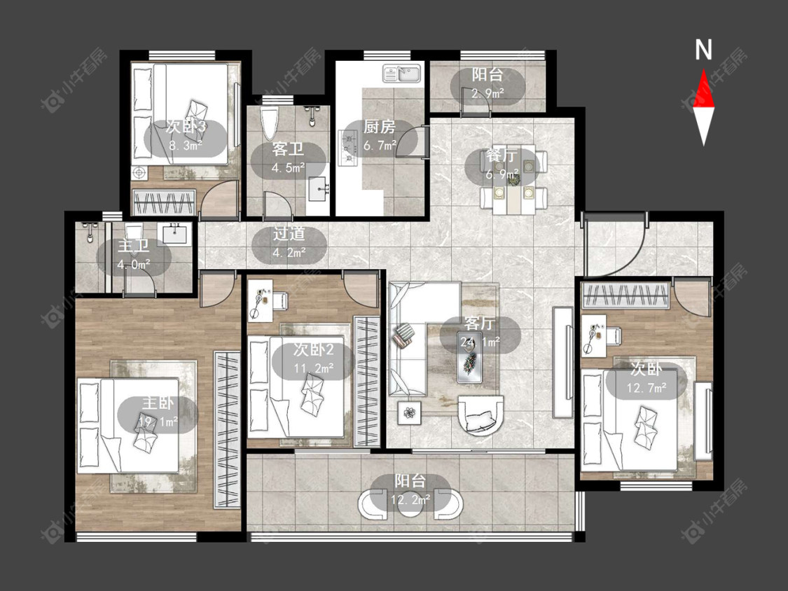 中建国贤府房源户型图 常州中建国贤府在售二手房源户型图_小牛看房