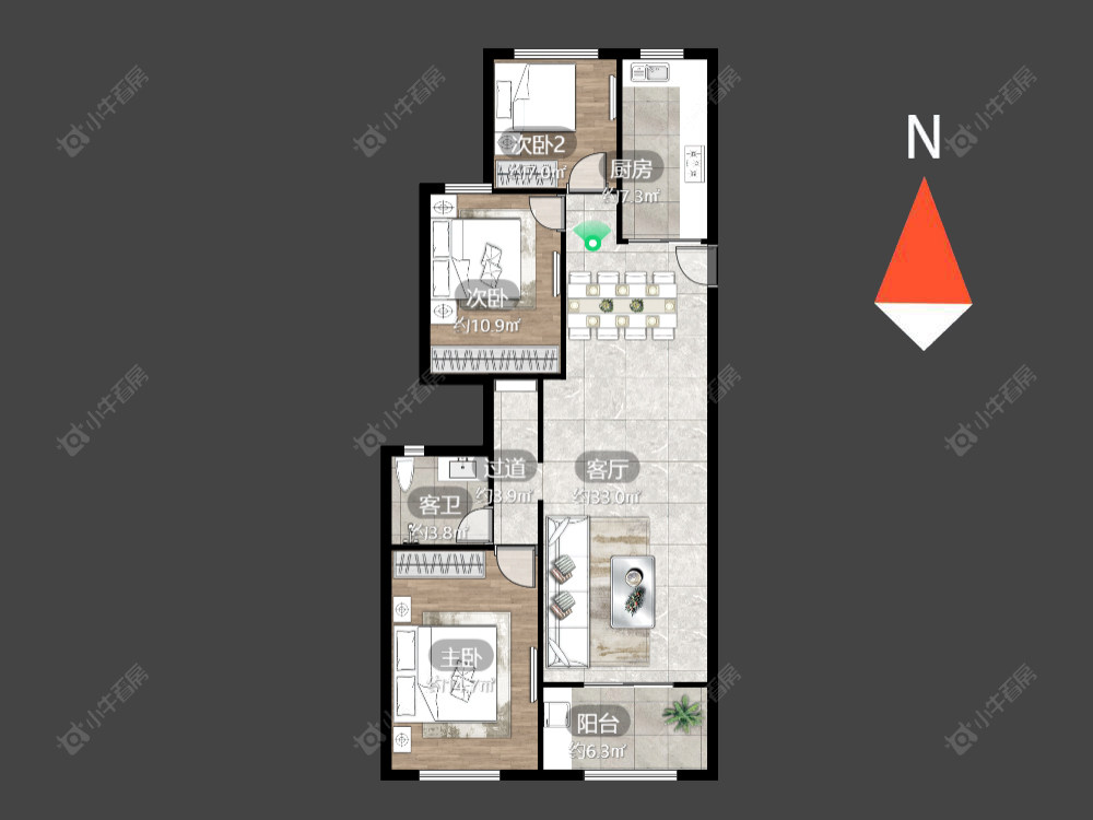 常州紫金城北区在售二手房源户型图_小牛看房