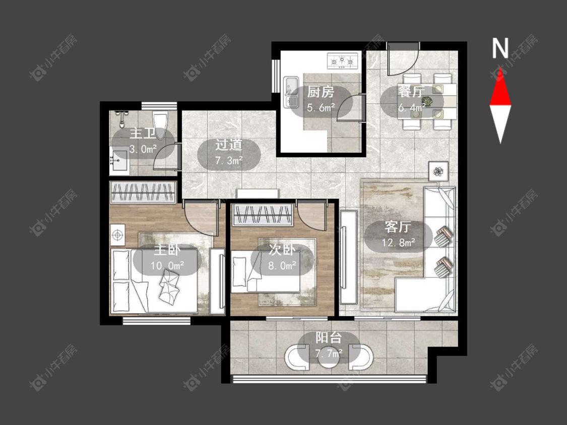 常州天启瑞禧花园在售二手房源户型图_小牛看房