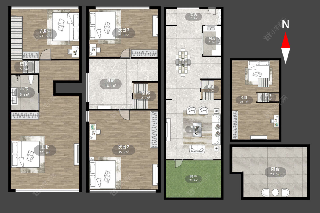 常发御龙山花园别墅区房源户型图 常州常发御龙山花园别墅区在售二手房源户型图_小牛看房