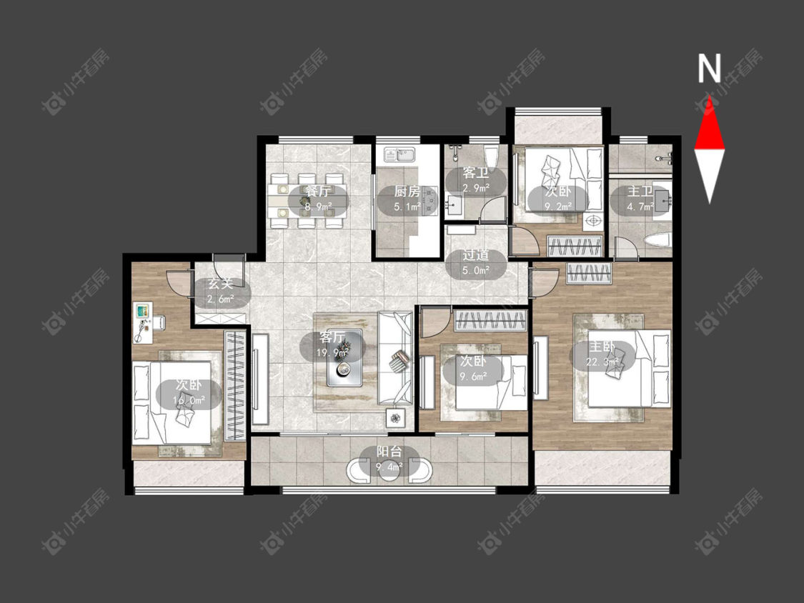 常州万科新都会在售二手房源户型图_小牛看房