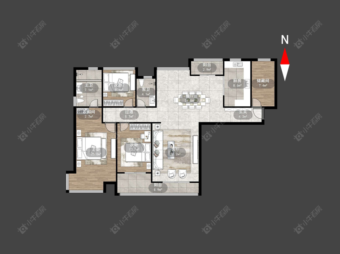 青山湾南区房源户型图 常州青山湾南区在售二手房源户型图_小牛看房