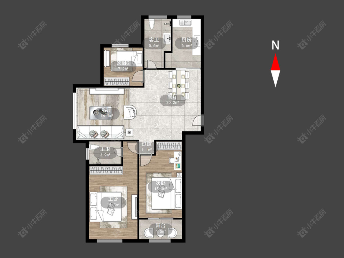 白马公馆房源户型图 常州白马公馆在售二手房源户型图_小牛看房