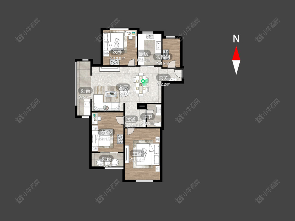 常州康桥水郡在售二手房源户型图_小牛看房