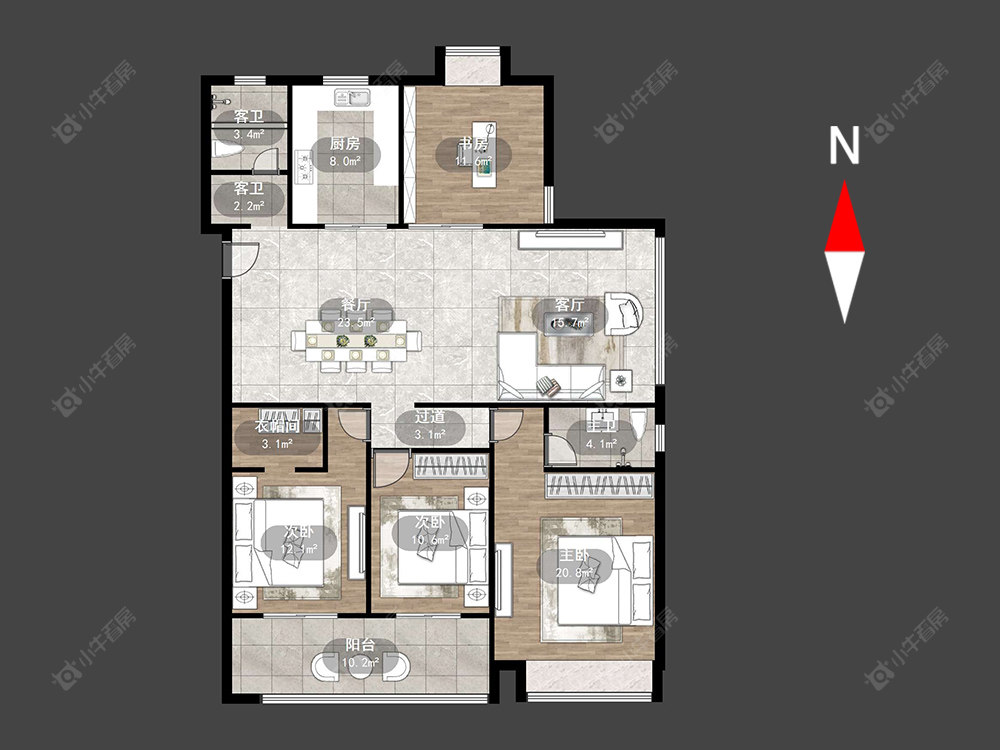 常州聚缘福地在售二手房源户型图_小牛看房