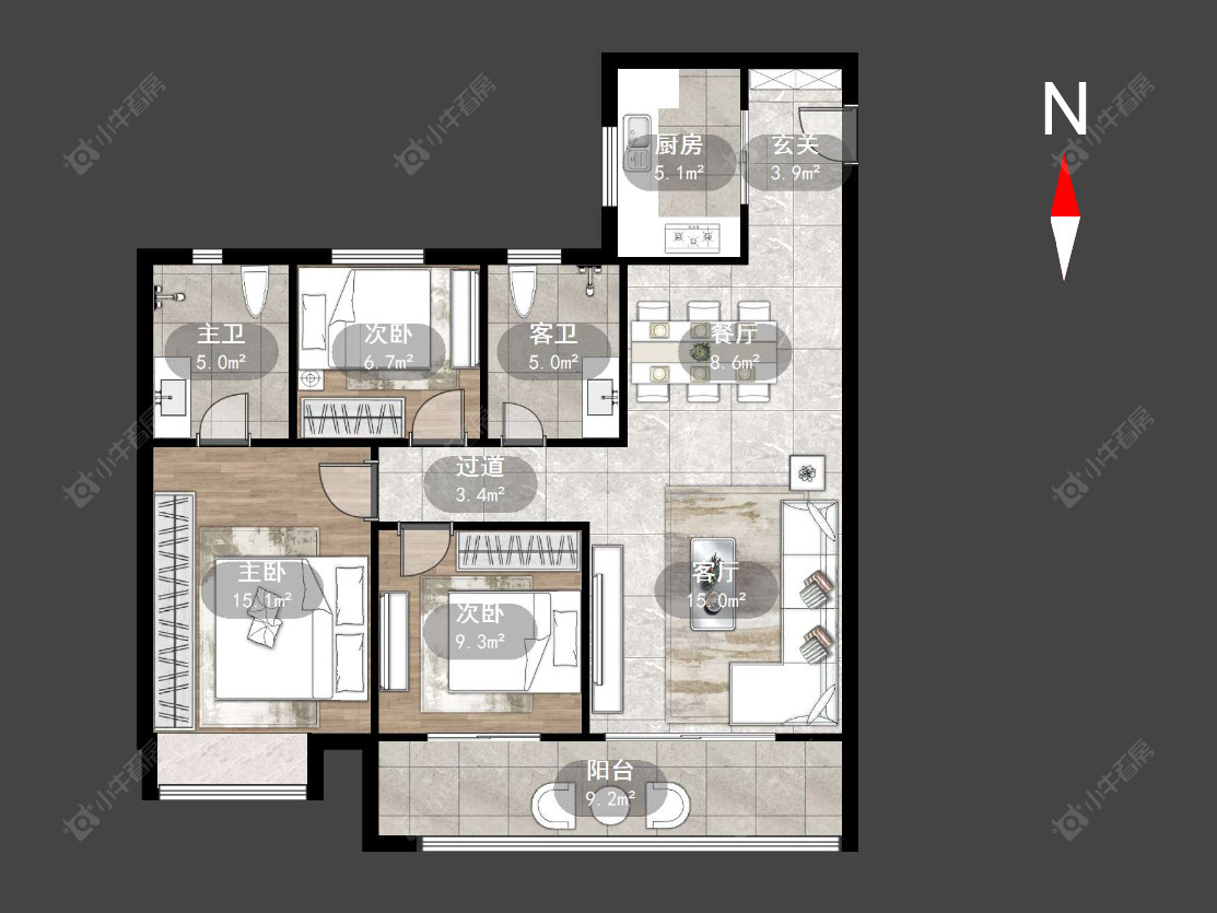 常州衡麓世家在售二手房源户型图_小牛看房
