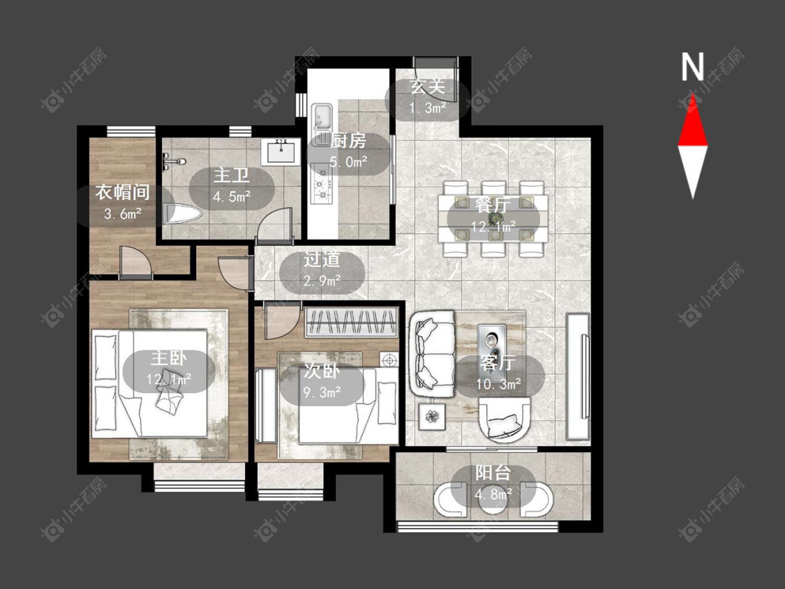 滨江明珠城西区房源户型图 常州滨江明珠城西区在售二手房源户型图_小牛看房