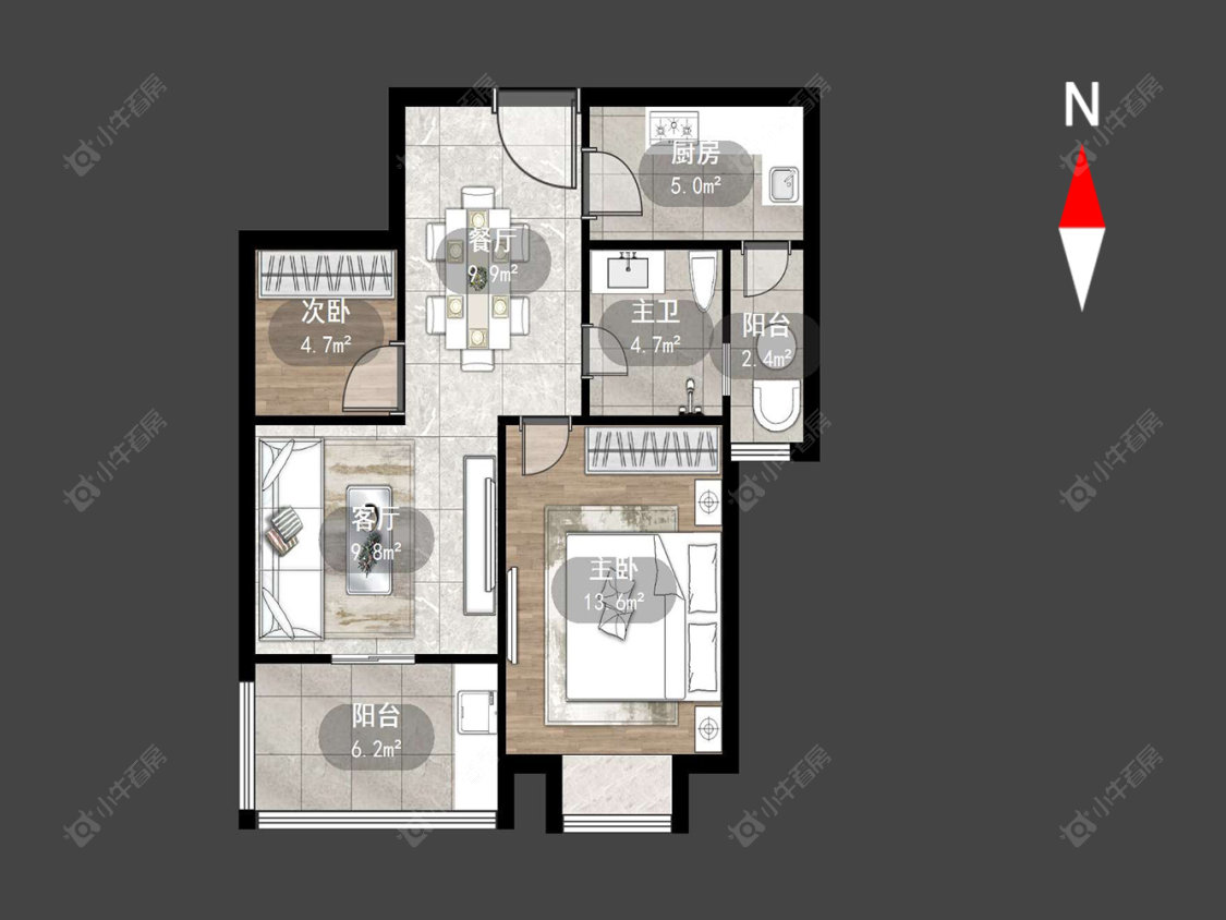 常州玉龙湾花园在售二手房源户型图_小牛看房