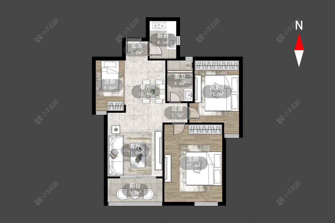 香江壹品房源户型图 常州香江壹品在售二手房源户型图_小牛看房