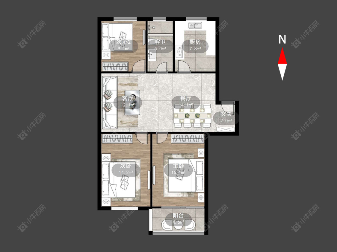 常州锦绣东苑在售二手房源户型图_小牛看房