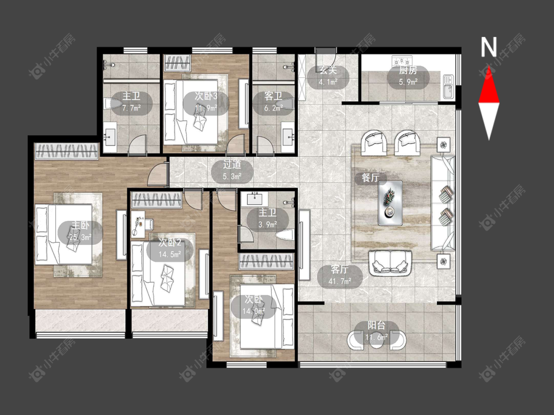 常州中建招商龙宸壹号在售二手房源户型图_小牛看房