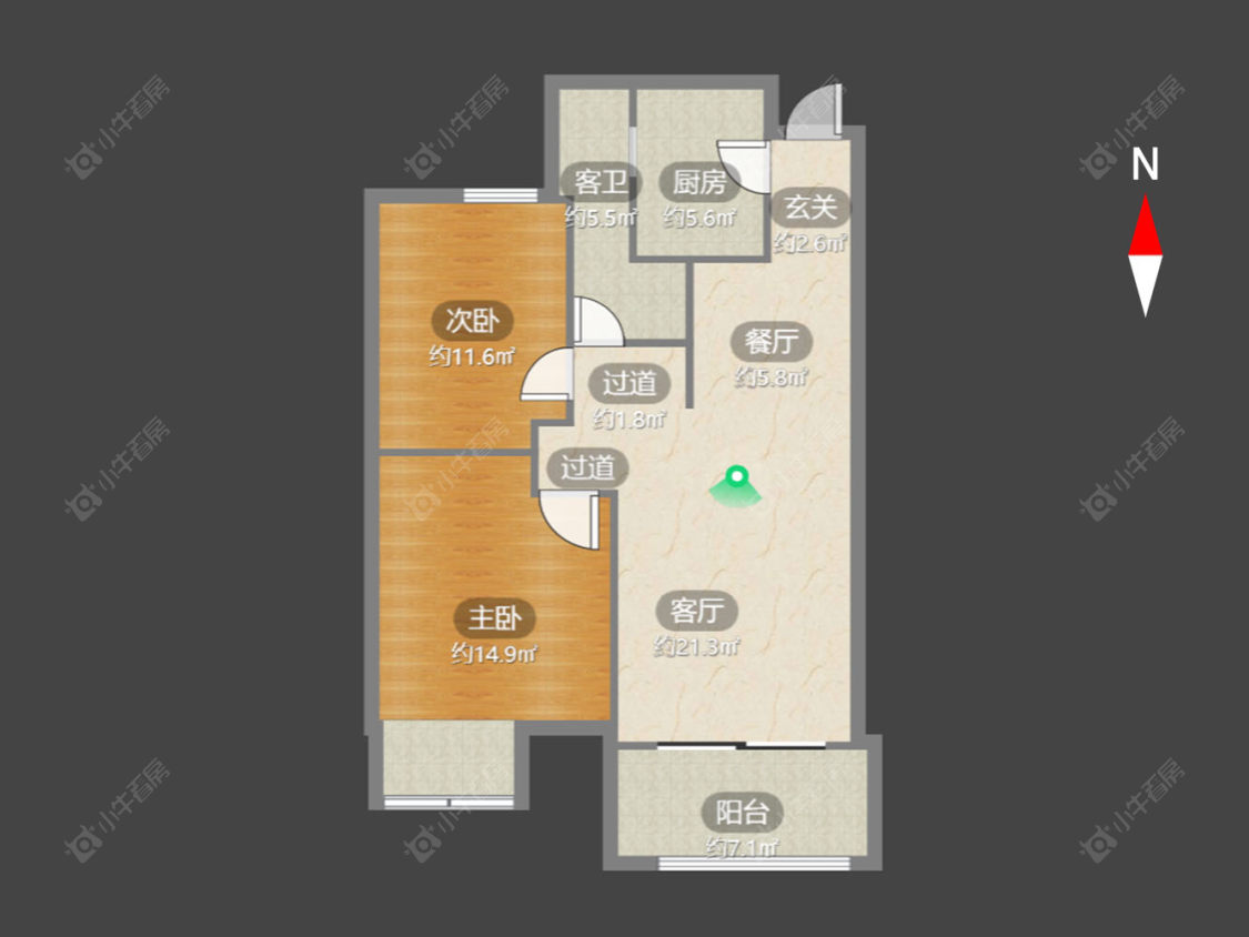 常州龙湖香醍时光在售二手房源户型图_小牛看房