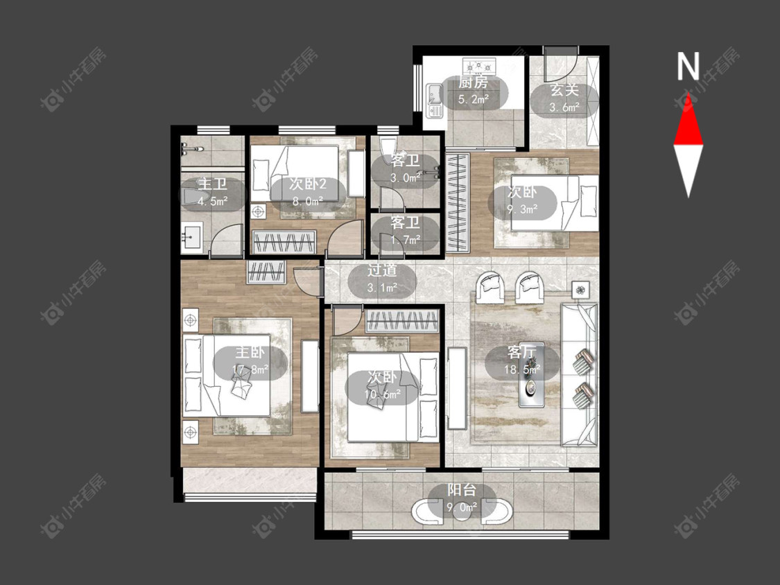 常州百馨西苑六期在售二手房源户型图_小牛看房