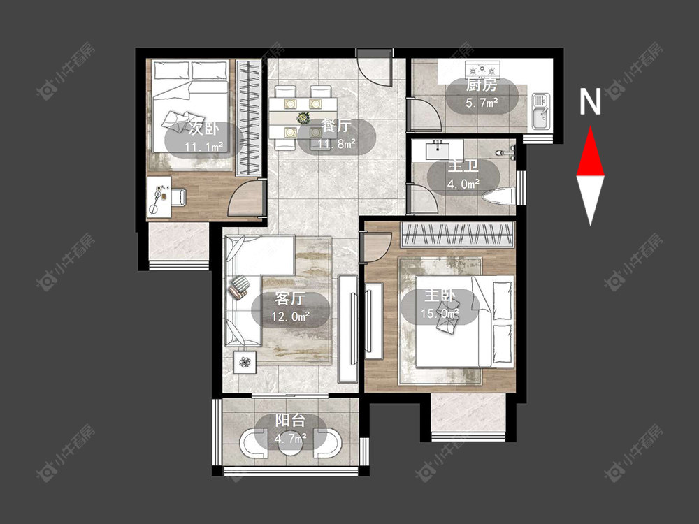 常州聚缘福地在售二手房源户型图_小牛看房