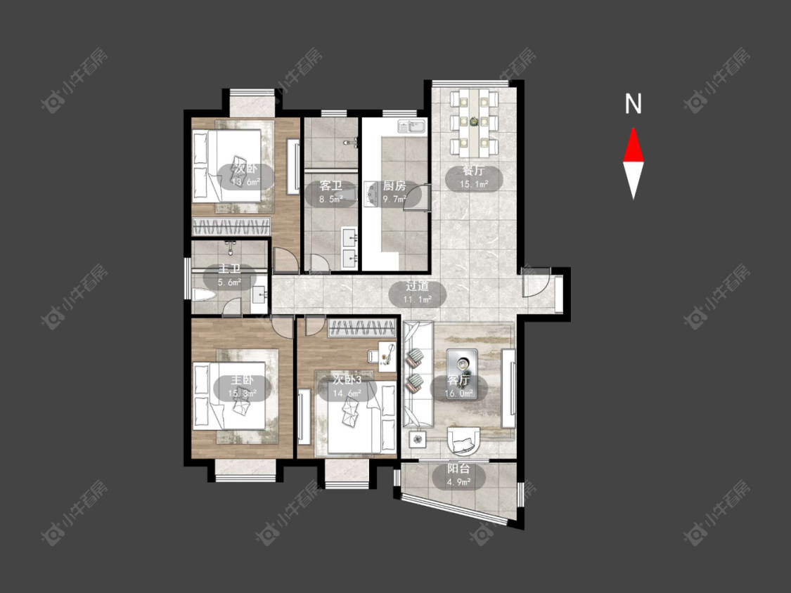 常州燕阳花园在售二手房源户型图_小牛看房