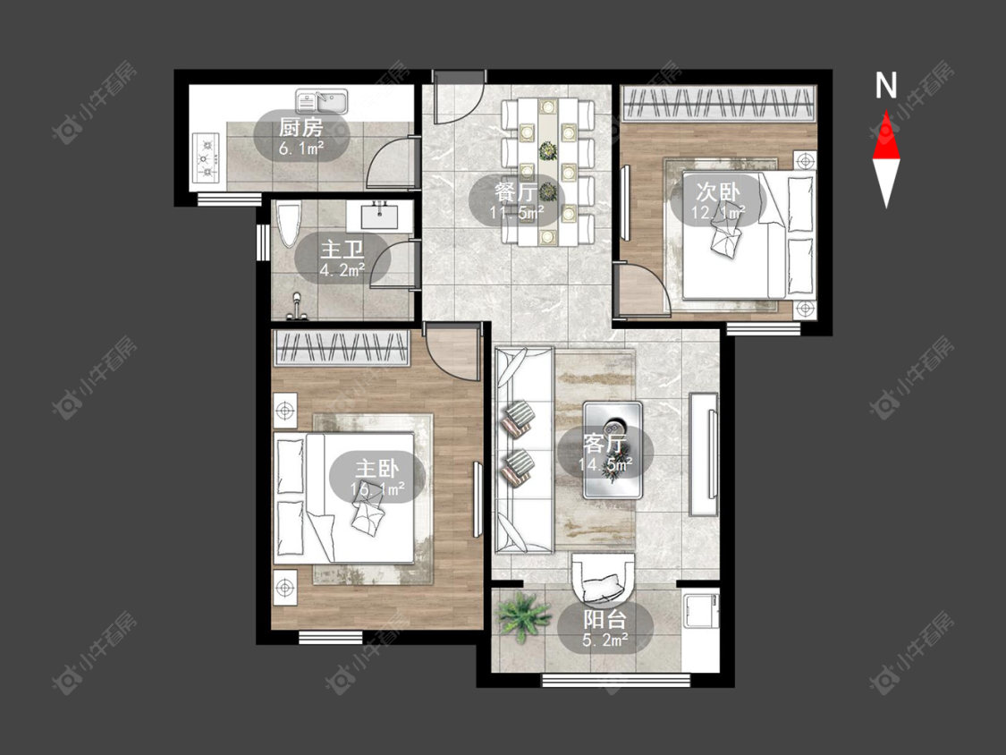 常州顺园八村二期在售二手房源户型图_小牛看房