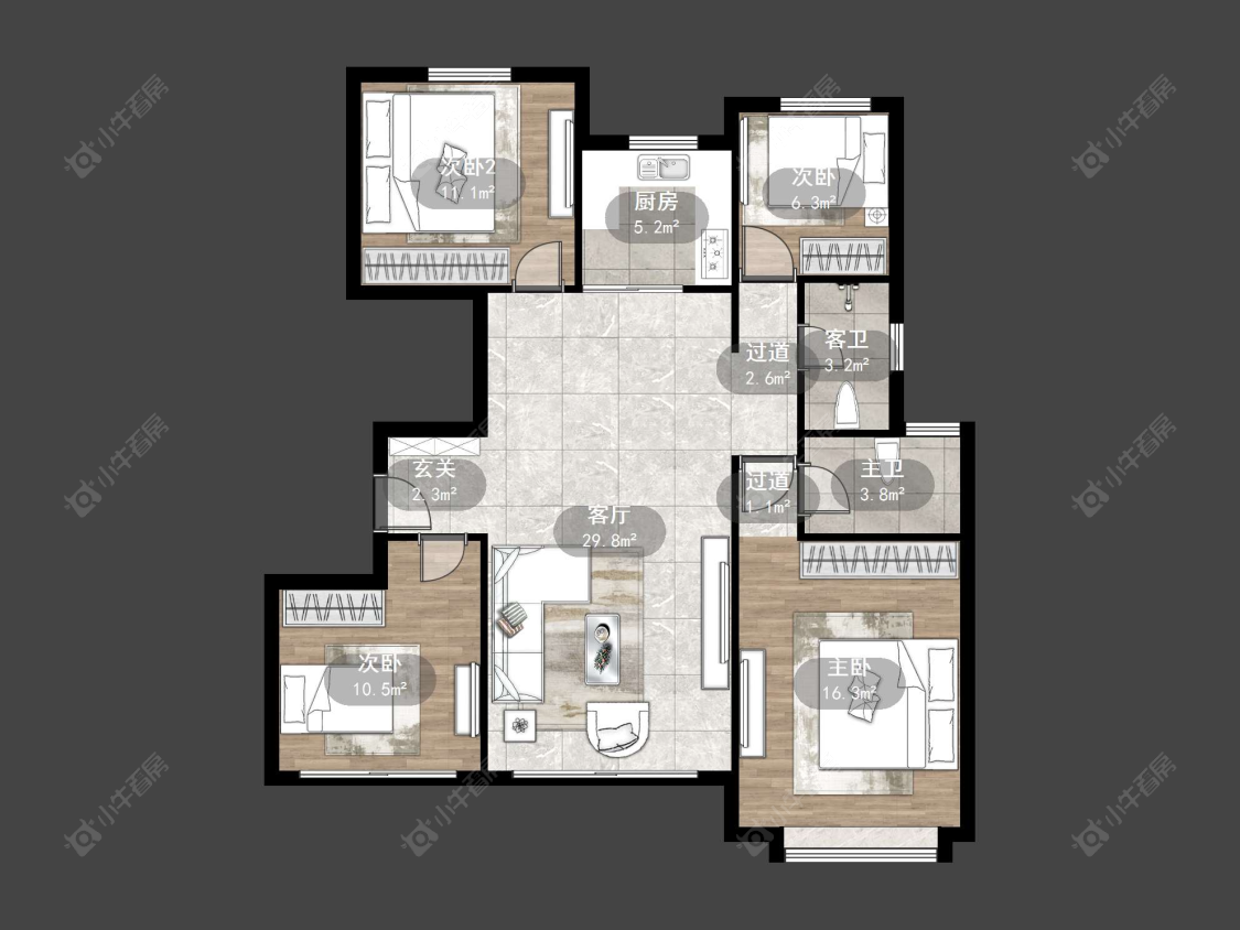 常州中海时代都会在售二手房源户型图_小牛看房