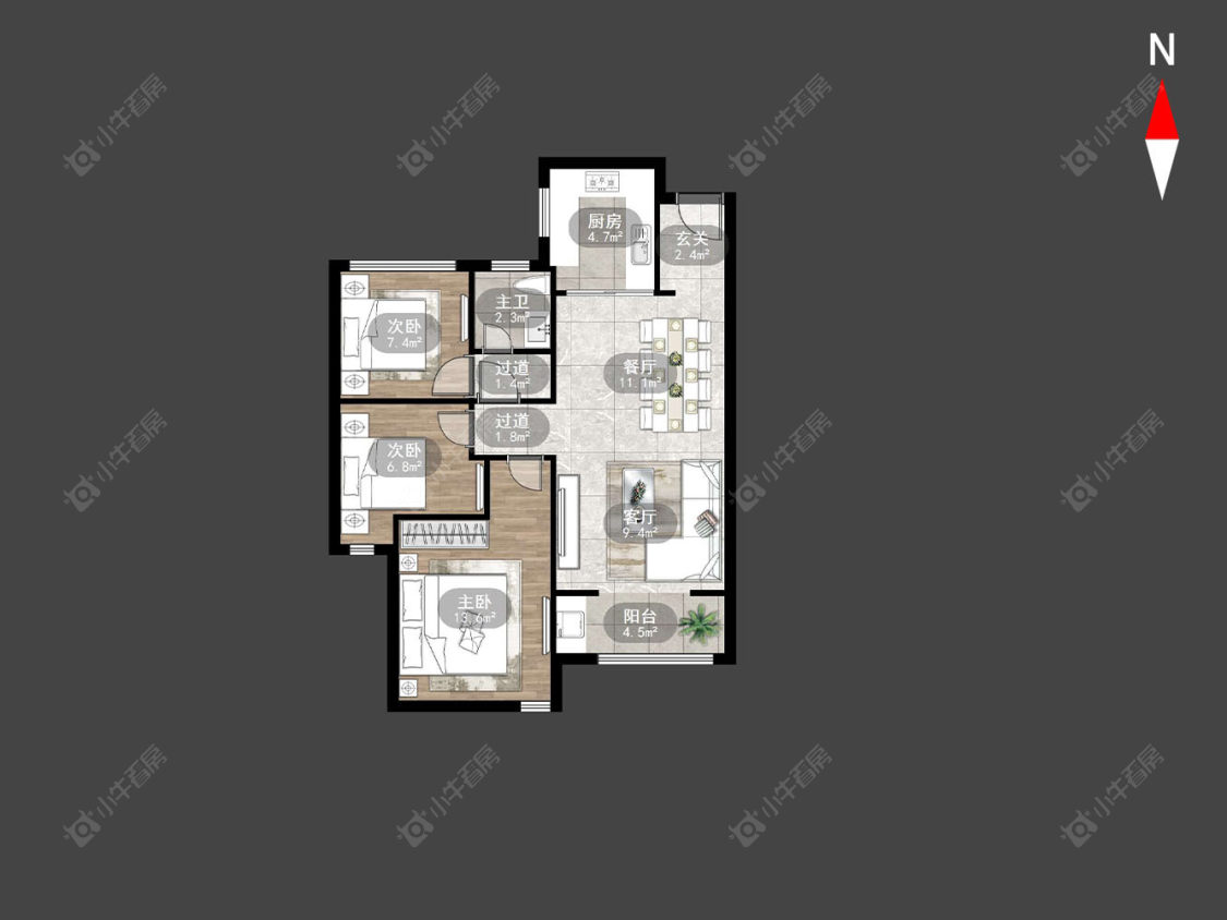 常州保利公园九里在售二手房源户型图_小牛看房