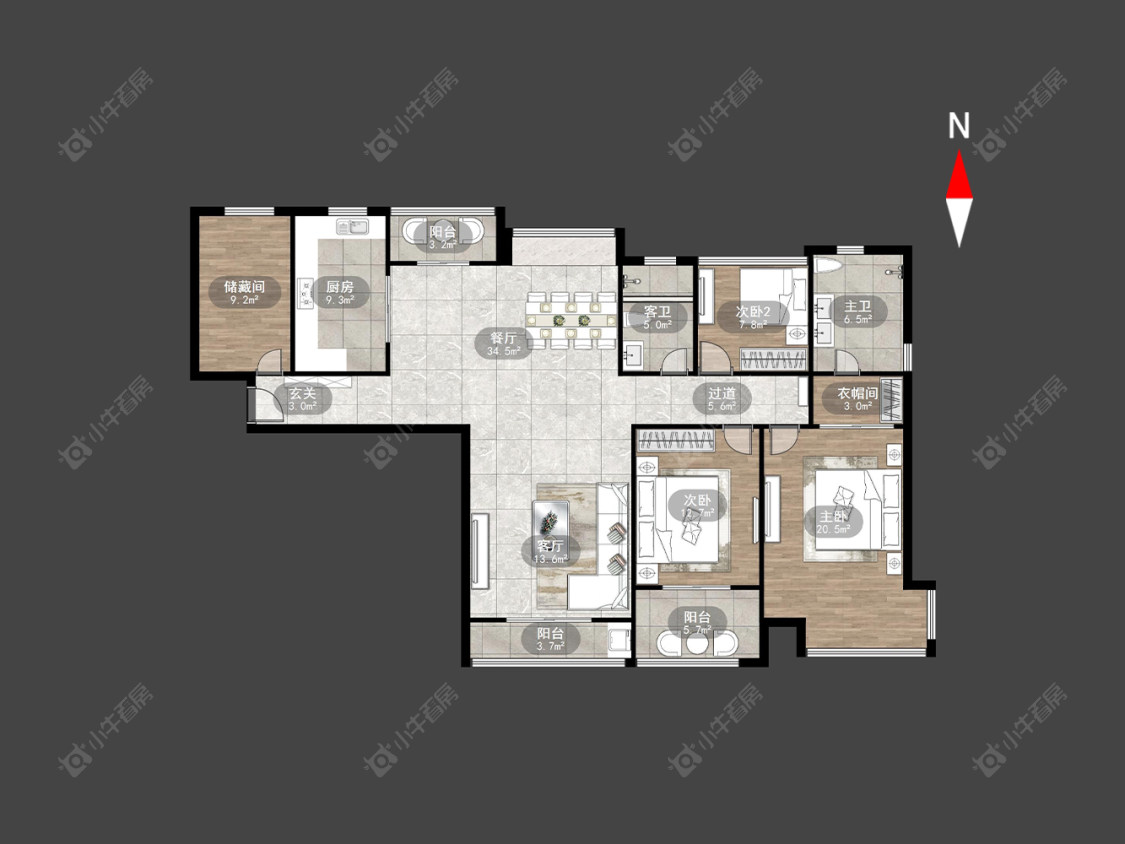 常州青山湾南区在售二手房源户型图_小牛看房