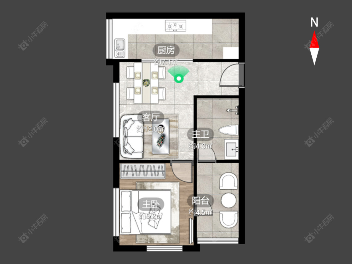 常州桂花园在售二手房源户型图_小牛看房