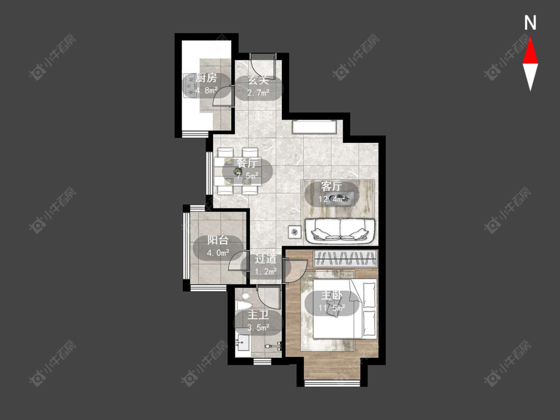 常州景瑞曦城在售二手房源户型图_小牛看房