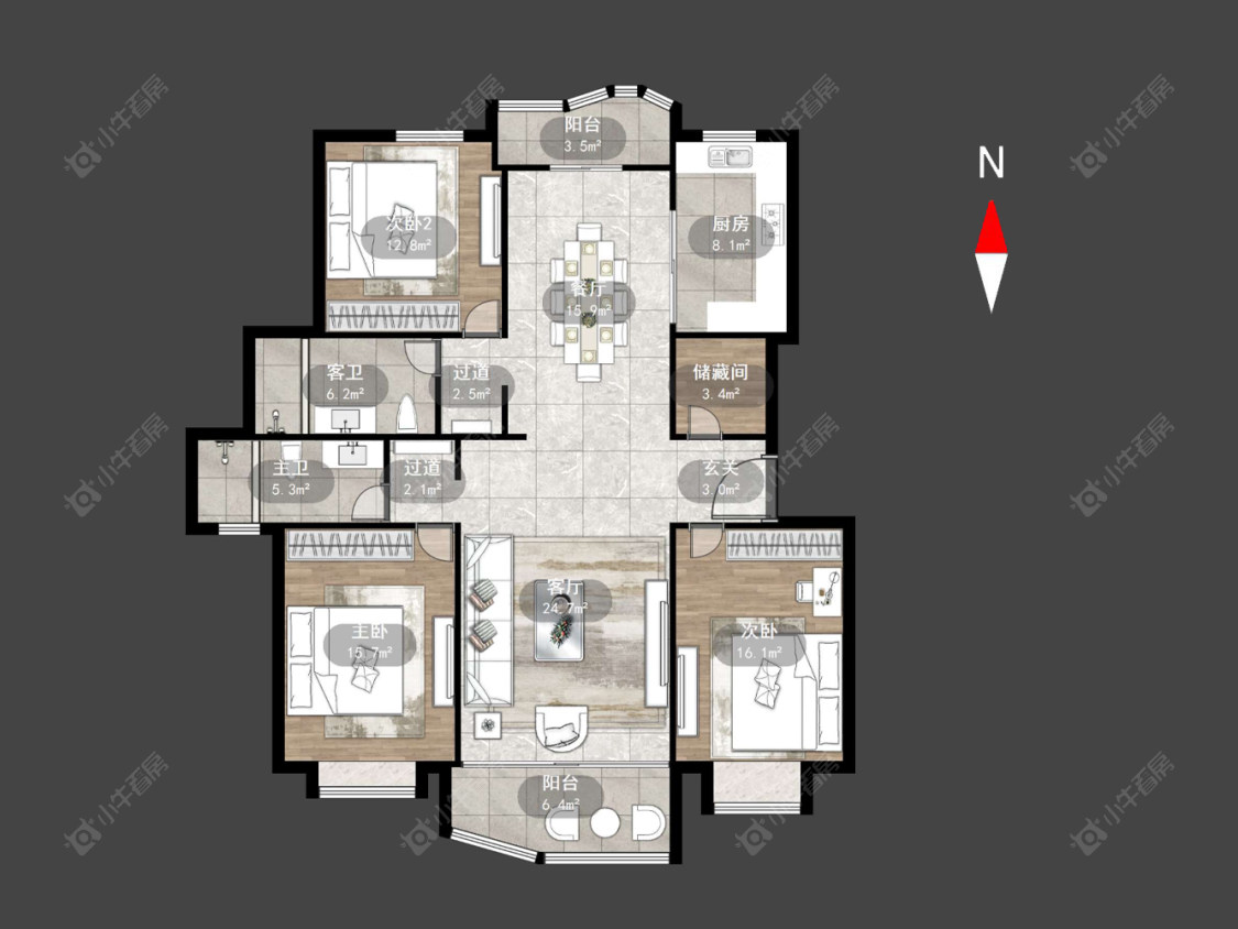常州怀德名园在售二手房源户型图_小牛看房