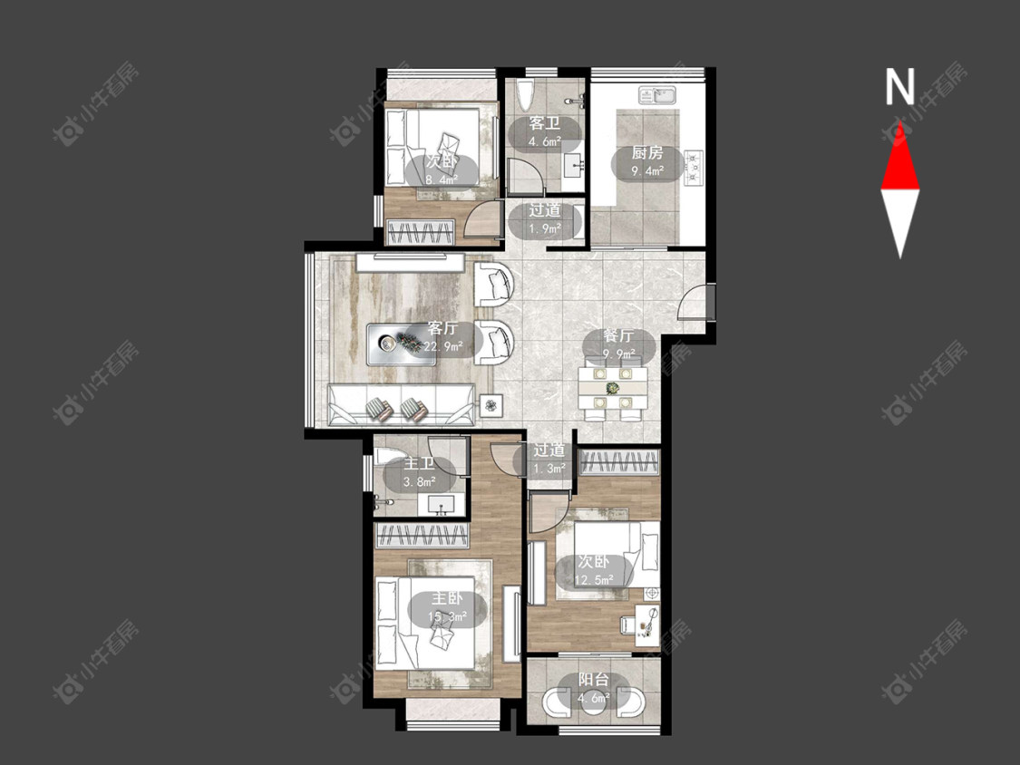 檀香湾房源户型图 常州檀香湾在售二手房源户型图_小牛看房
