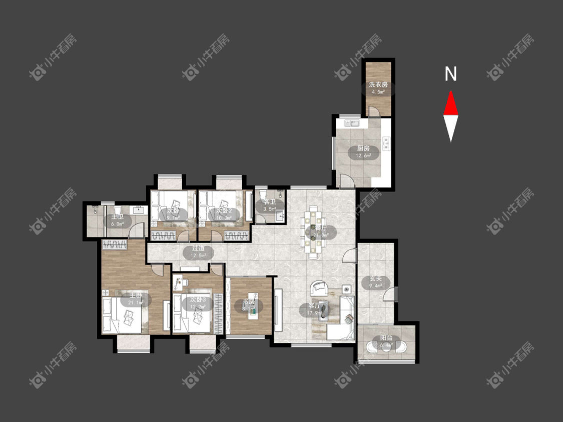 常州世茂香槟湖一期在租房源户型图_小牛看房