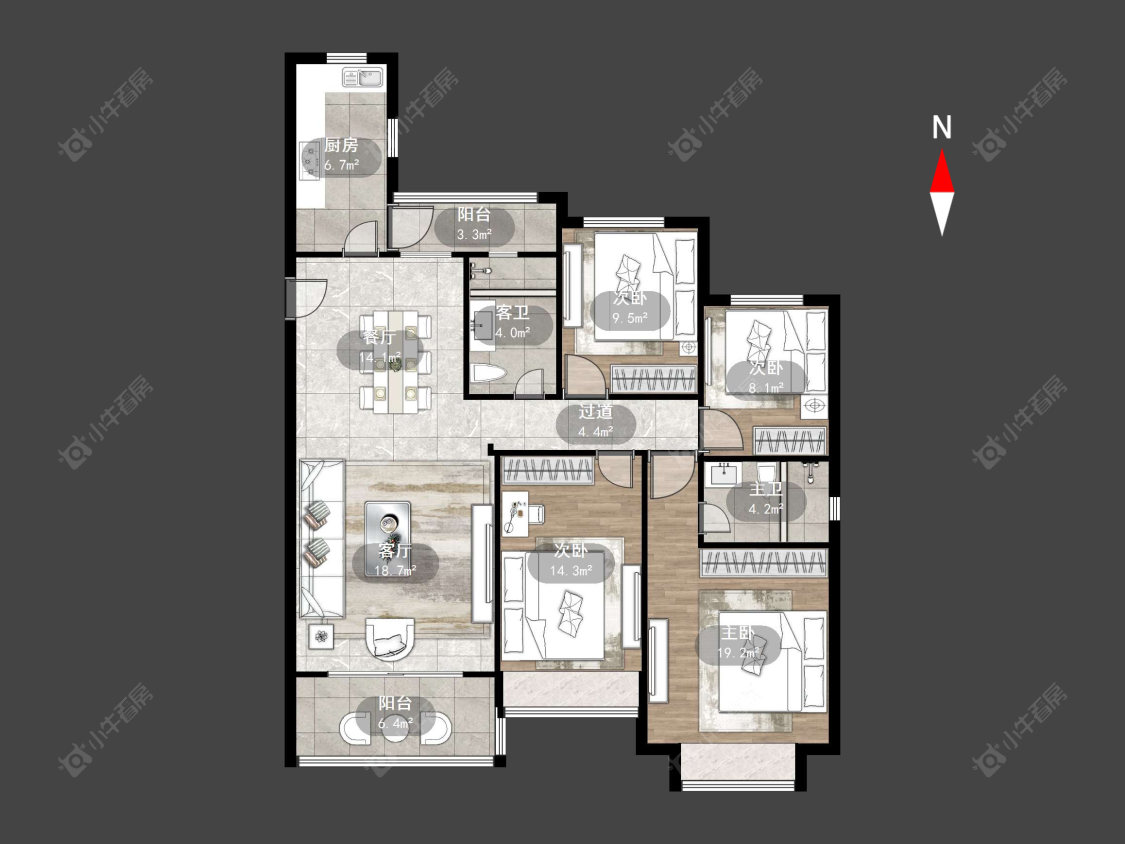 恒大悦府房源户型图 常州恒大悦府在售二手房源户型图_小牛看房