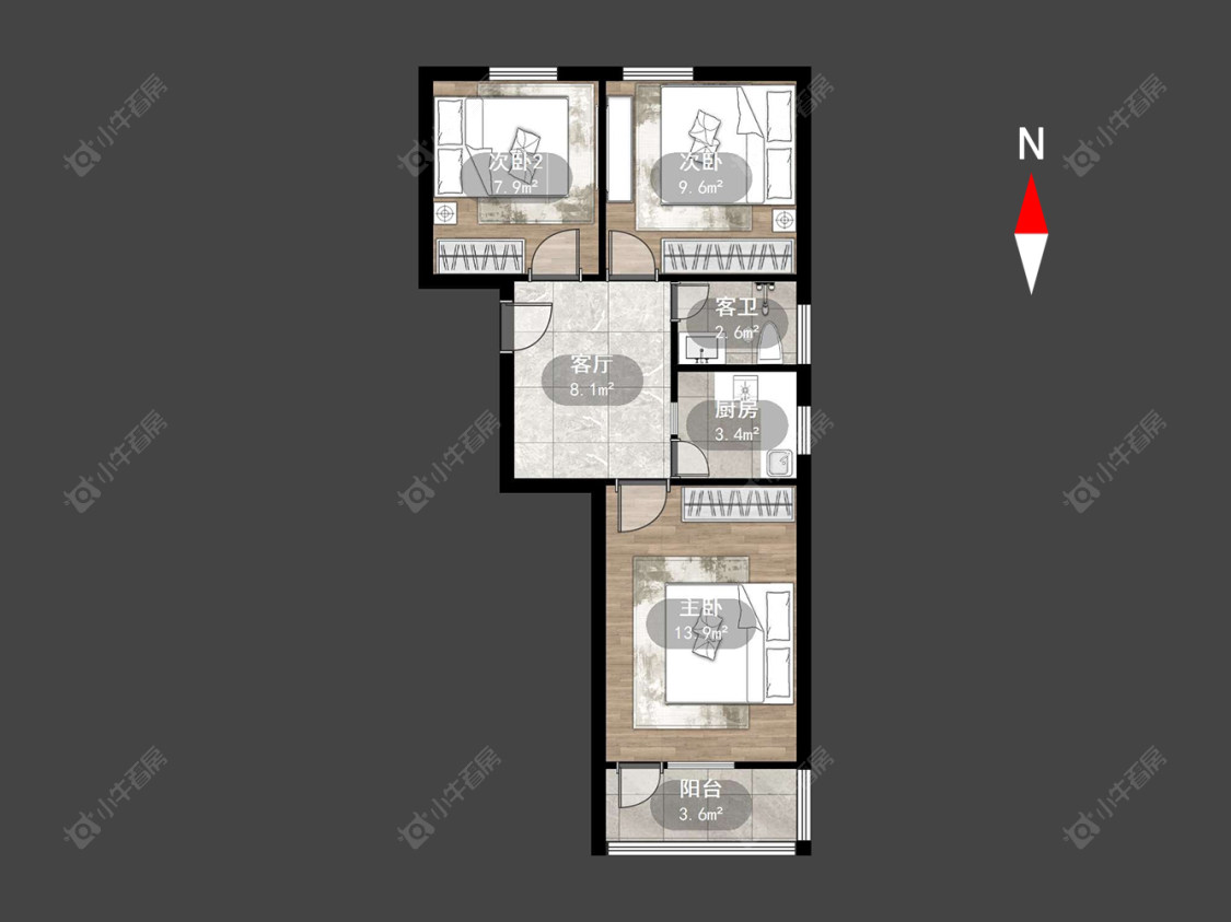 红梅东村房源户型图 常州红梅东村在售二手房源户型图_小牛看房