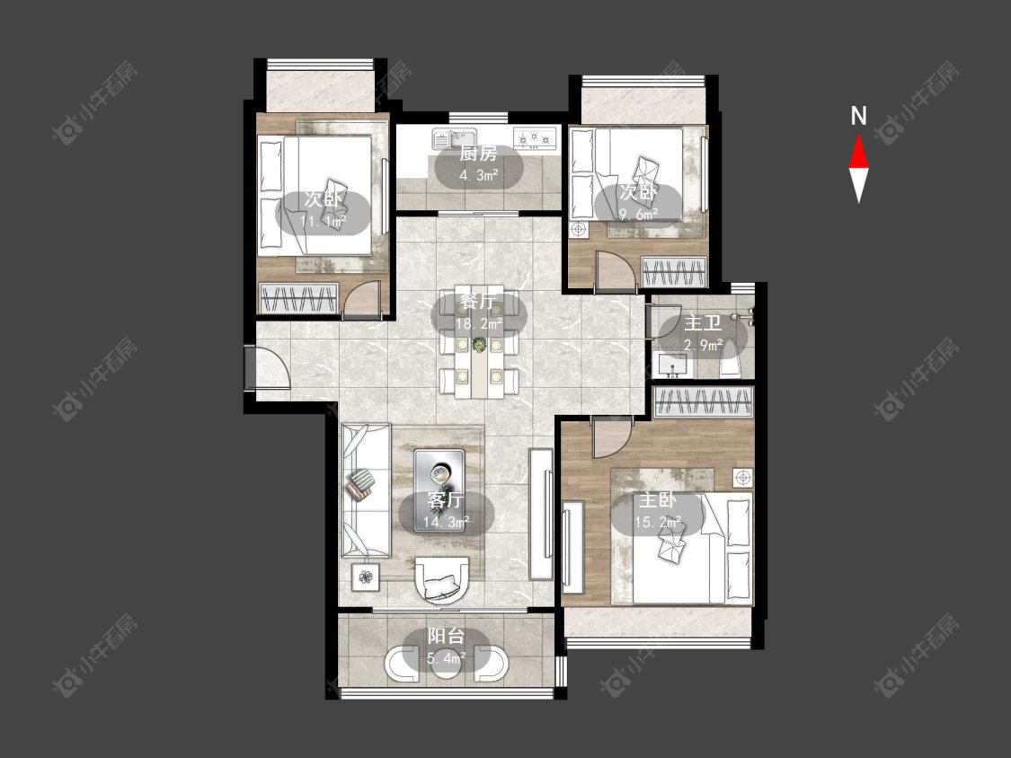 金坛碧桂园一期房源户型图 常州金坛碧桂园一期在售二手房源户型图_小牛看房