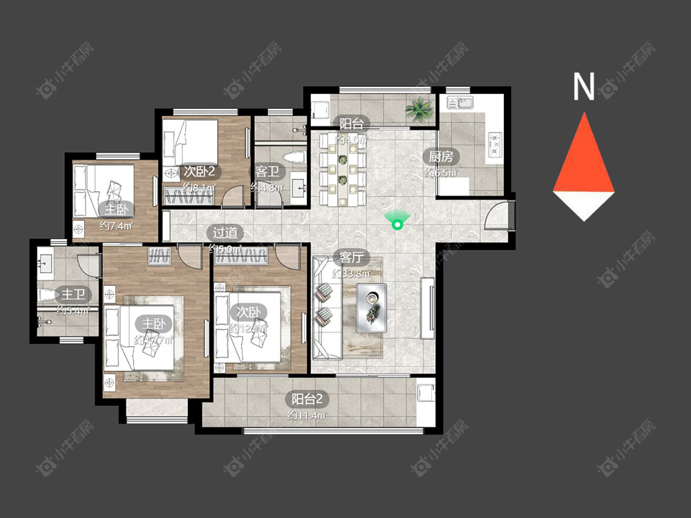 常州星河国际十区在售二手房源户型图_小牛看房