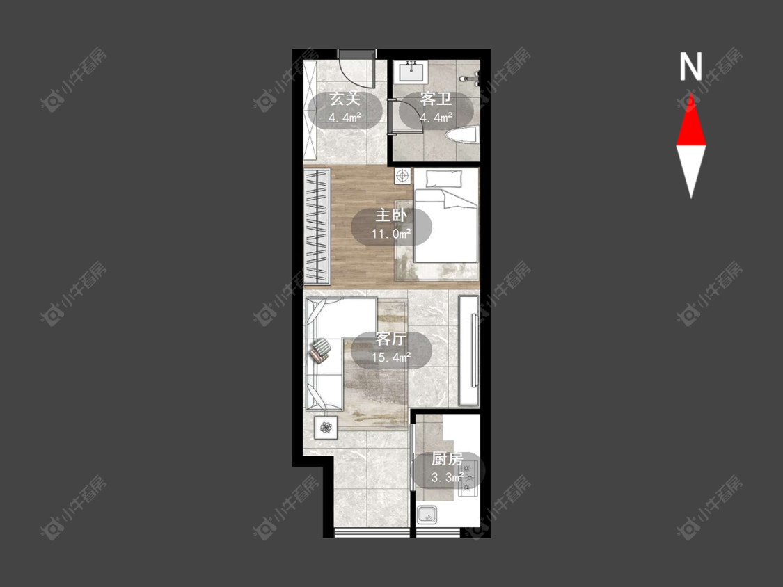 常州景荟凤凰公寓在售二手房源户型图_小牛看房