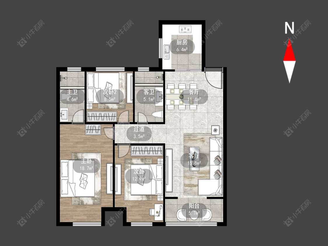 常州尚枫澜湾在售二手房源户型图_小牛看房