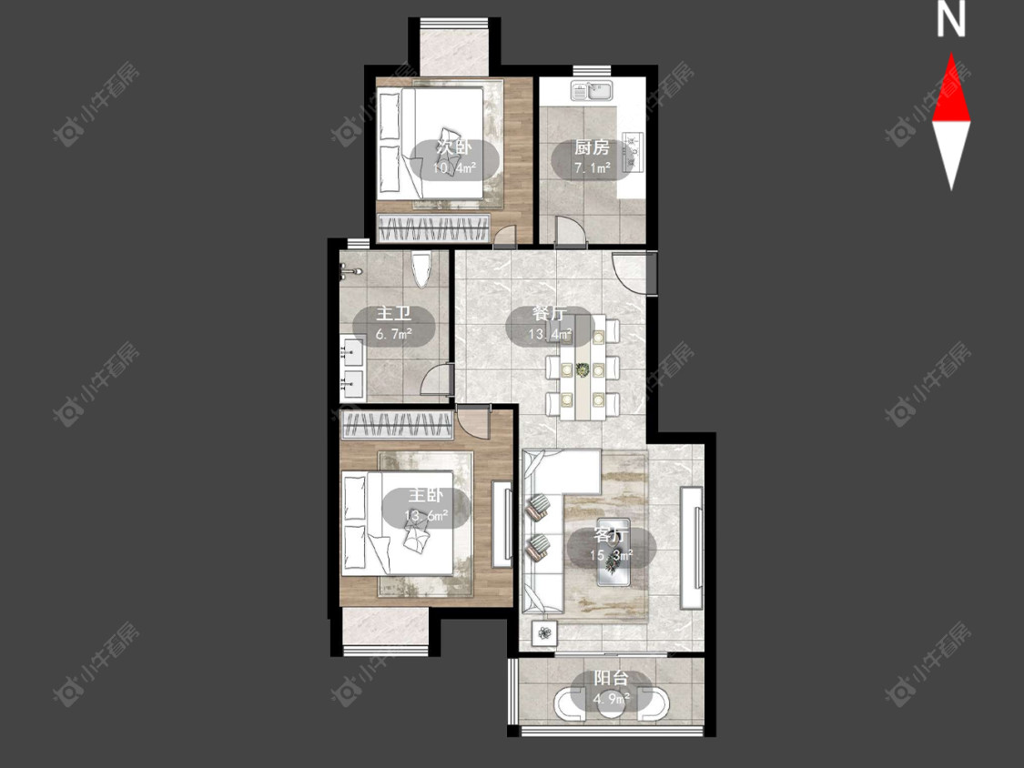 常州东方福郡在售二手房源户型图_小牛看房