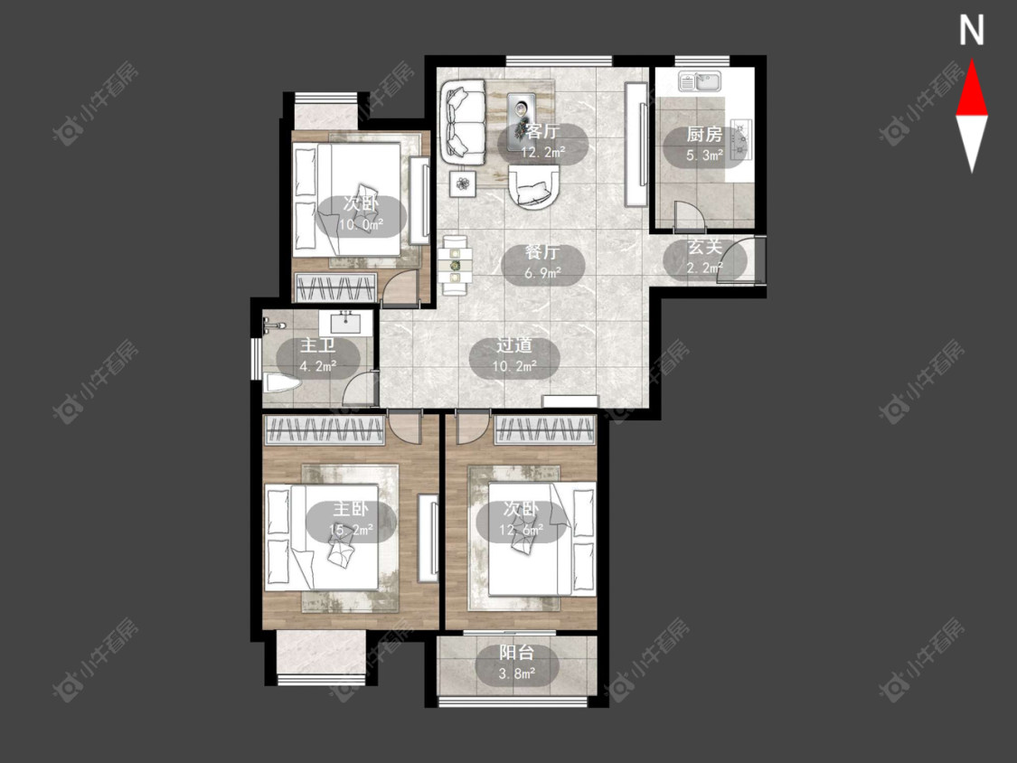 常州金色新城西区在售二手房源户型图_小牛看房